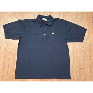 Vintage Augusta National Golf Shop L 60's Two-Ply Mercerized Cotton Polo Navy